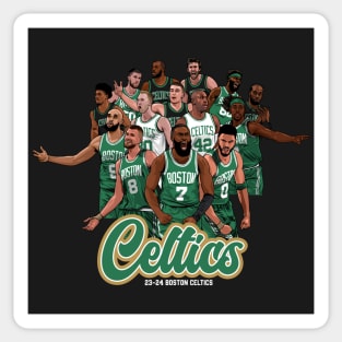 BOSTON CELTICS 2023-24 ROSTER Sticker